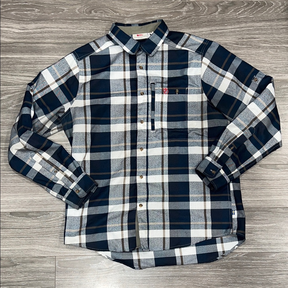 Fjallraven Men's Blue Plaid Shirt